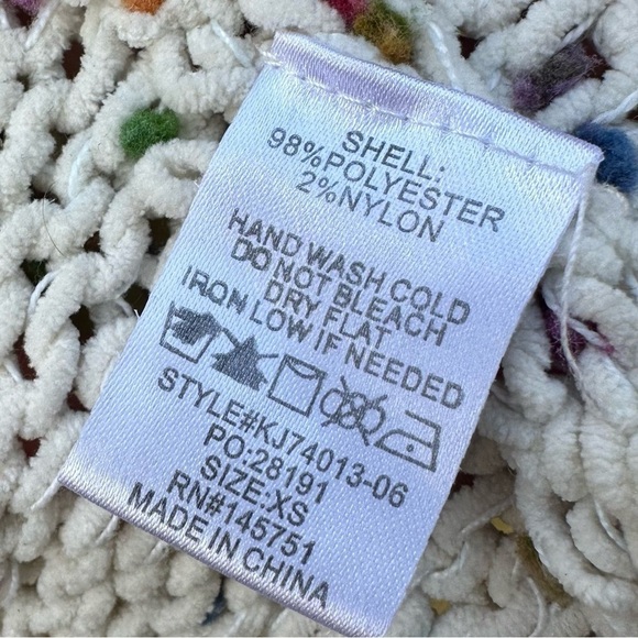 Altar’d State Knit Confetti Speckled Open Front Cardigan Sz XS - Picture 8 of 12